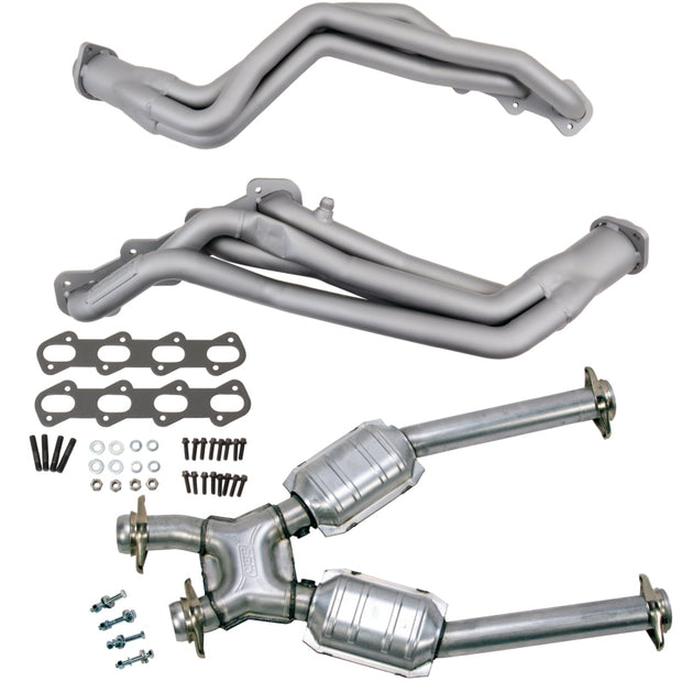 BBK 99-04 Ford Mustang Cobra/Mach1 1-5/8 Long Tube Headers w/High Flow Catted X-Pipe (Ti Ceramic) — Photo - Primary