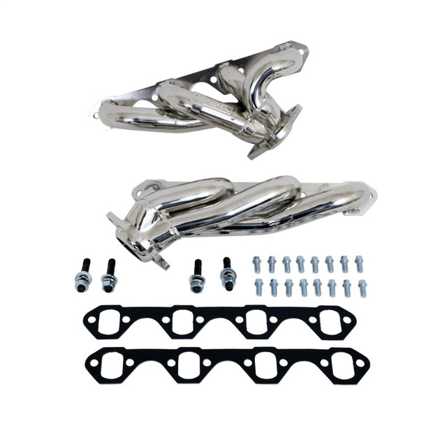 BBK 87-95 Ford F150 Truck 5.0 302 Shorty Unequal Length Exhaust Headers - 1-5/8 Silver Ceramic — Photo - Primary