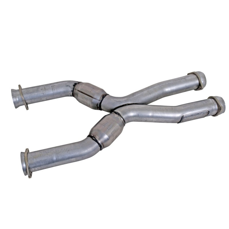 BBK 79-04 Mustang Coyote Swap Short Mid X Pipe w Catalytic Converters 3.0 For BBK Long Tube Headers — Photo - Primary