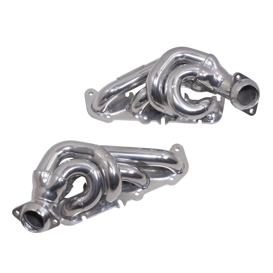 Ford F150 5.0 Coyote 1-3/4 Shorty Tuned Length Exhaust Headers Polished Silver Ceramic 11-14