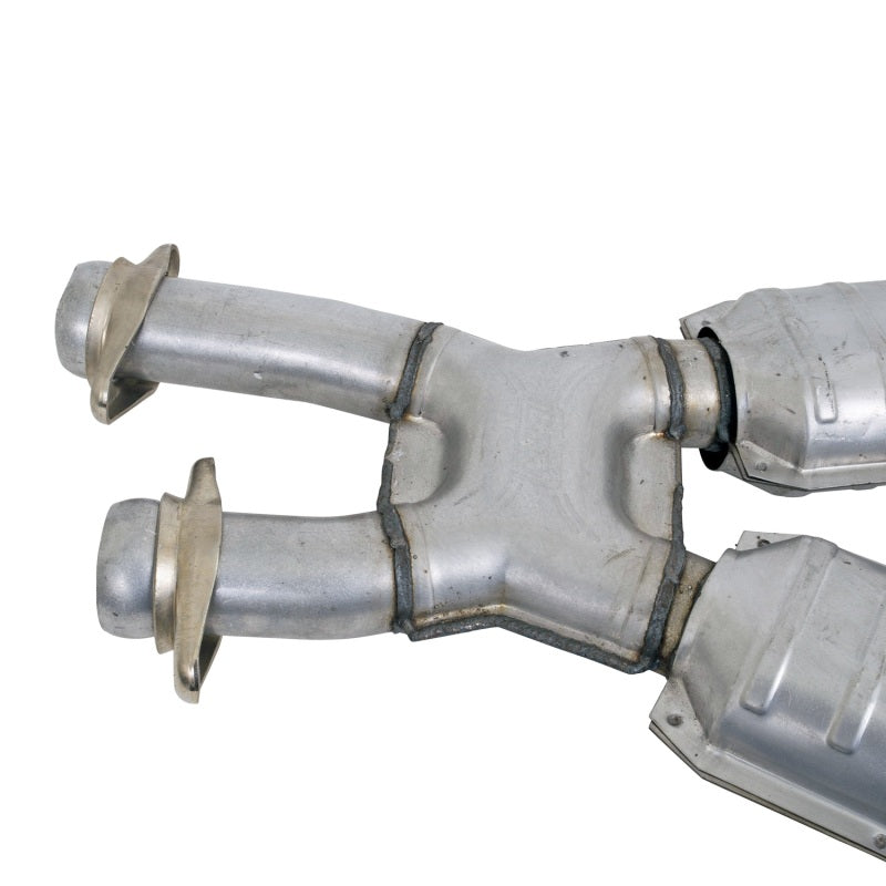 BBK 94-95 Mustang 5.0 High Flow X Pipe With Catalytic Converters - 2-1/2 — Photo - Unmounted