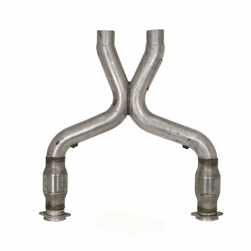 BBK 11-14 Mustang 5.0 Short Mid X Pipe With Catalytic Converters 3.0 For BBK Long Tube Headers — Photo - Primary