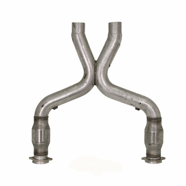 BBK 11-14 Mustang 5.0 Short Mid X Pipe With Catalytic Converters 3.0 For BBK Long Tube Headers — Photo - Primary