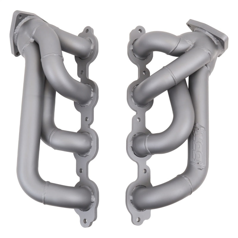 BBK 14-18 GM Truck 5.3/6.2 1 3/4in Shorty Tuned Length Headers - Titanium Ceramic — Photo - Unmounted