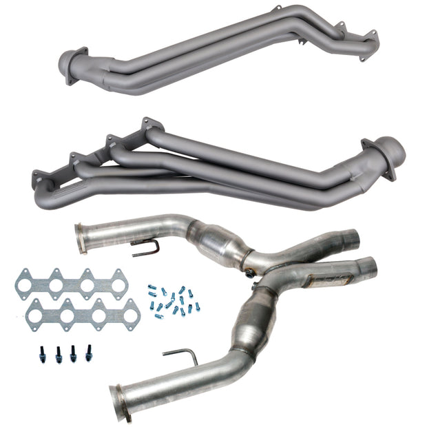 BBK 05-10 Ford Mustang GT 1 5/8 Long Tube Headers w/High Flow Catted X-Pipe (Ti Ceramic) — Photo - Primary