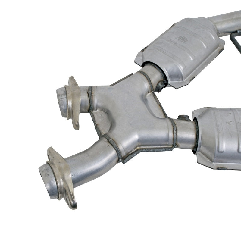 BBK 96-98 Mustang 4.6 GT High Flow X Pipe With Catalytic Converters - 2-1/2 — Photo - Unmounted