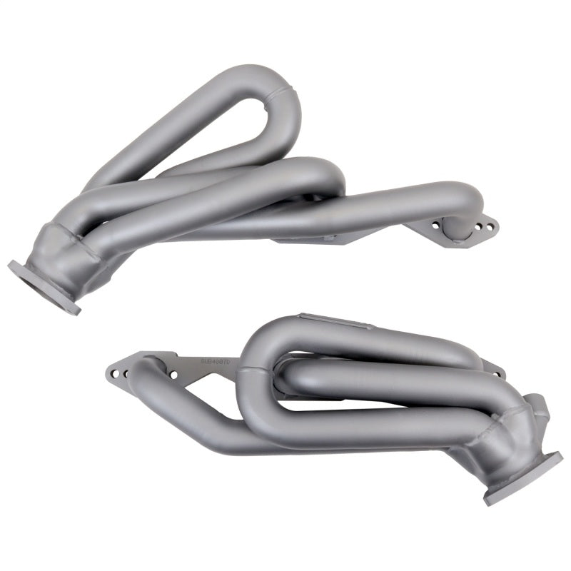 BBK 96-98 GM Truck SUV 5.0 5.7 Shorty Tuned Length Exhaust Headers - 1-5/8 Titanium Ceramic — Photo - Unmounted