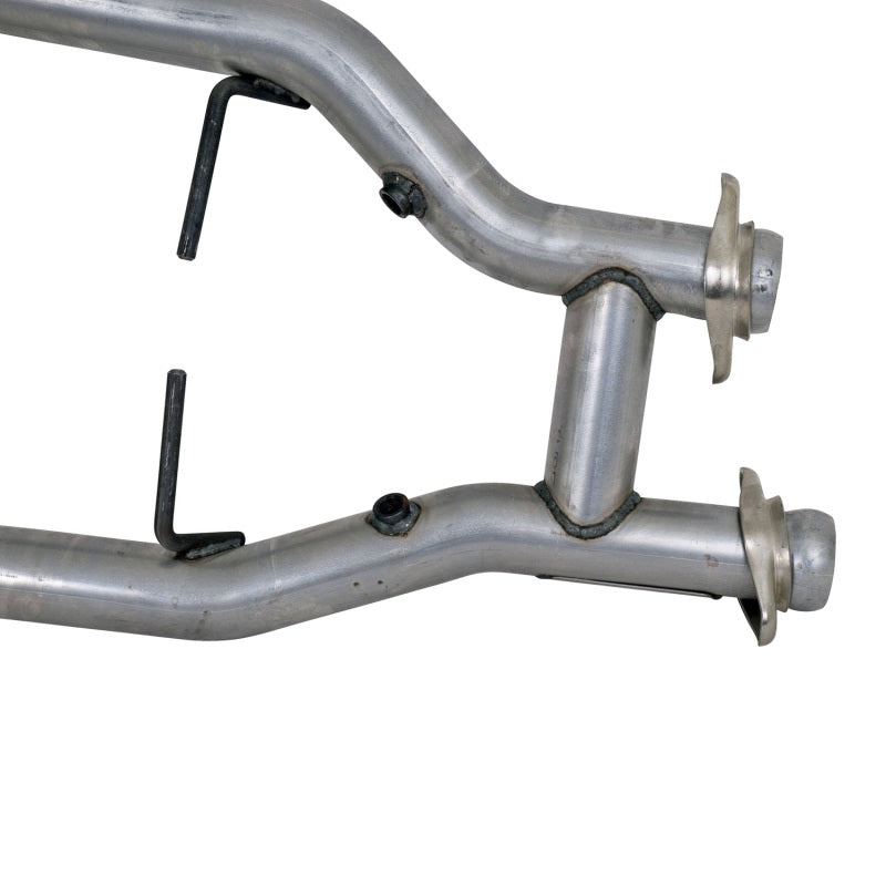BBK 96-04 Mustang 4.6 GT / Cobra Short Mid H Pipe w Catalytic Converters 2-1/2 For Long Tube Headers — Photo - Unmounted