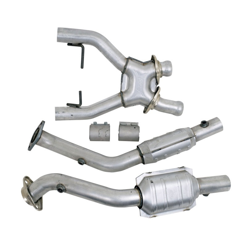 BBK 96-98 Mustang 4.6 Cobra High Flow X Pipe With Catalytic Converters - 2-1/2 — Photo - Unmounted