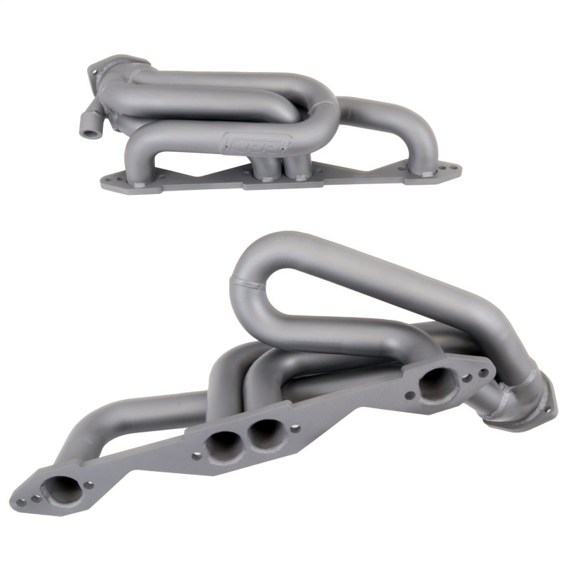 BBK 96-98 GM Truck SUV 5.0 5.7 Shorty Tuned Length Exhaust Headers - 1-5/8 Titanium Ceramic — Photo - Unmounted