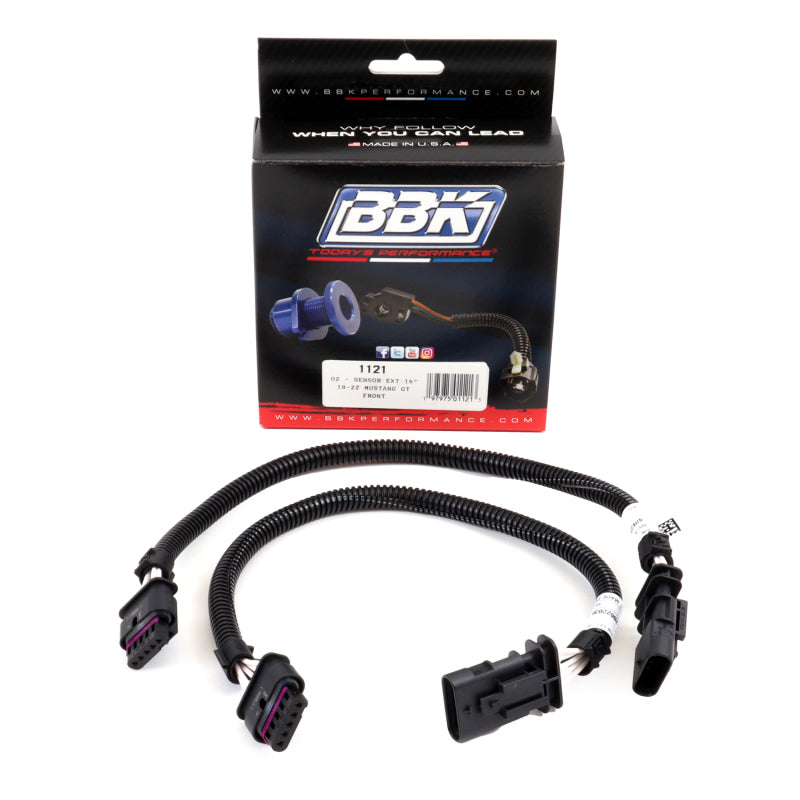 BBK 18-20 Ford Mustang GT O2 Sensor Wire Harness Extensions 16in (Pair) — Photo - Primary