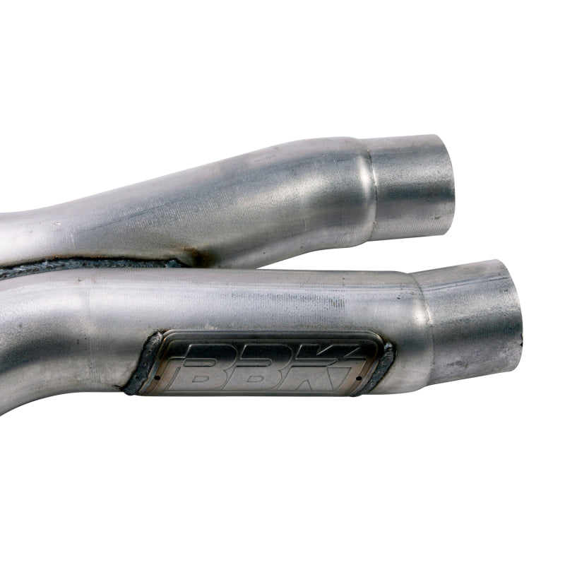 BBK 05-10 Mustang 4.6 Short Mid X Pipe With Catalytic Converters 2-3/4 For BBK Long Tube Headers — Photo - Unmounted