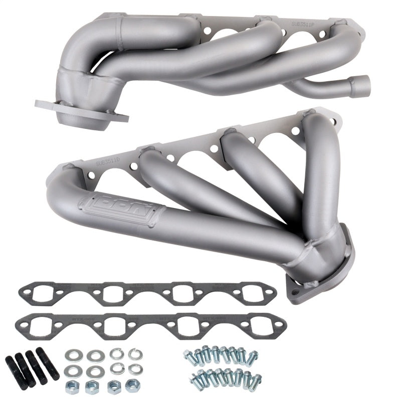 BBK 87-95 Ford F150 Truck 5.8 351 Shorty Unequal Length Exhaust Headers - 1-5/8 Titanium Ceramic — Photo - Unmounted
