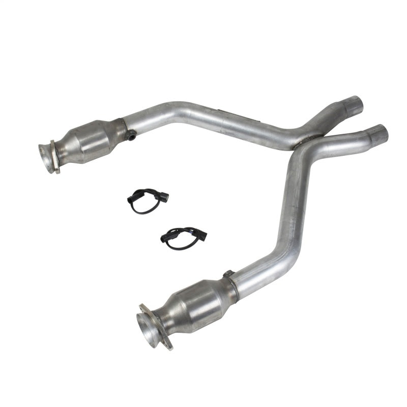 BBK 11-14 Mustang 3.7 V6 Short Mid X Pipe With Catalytic Converters 2-1/2 For BBK Long Tube Headers — Photo - Primary