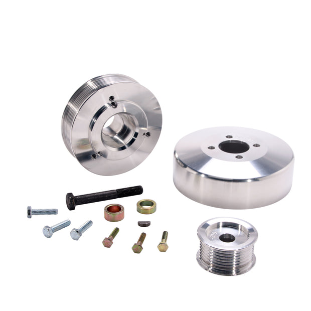 BBK 97-04 Ford F150 Expedition 4.6 5.4 Underdrive Pulley Kit - Lightweight CNC Billet Aluminum (3pc) — Photo - Primary