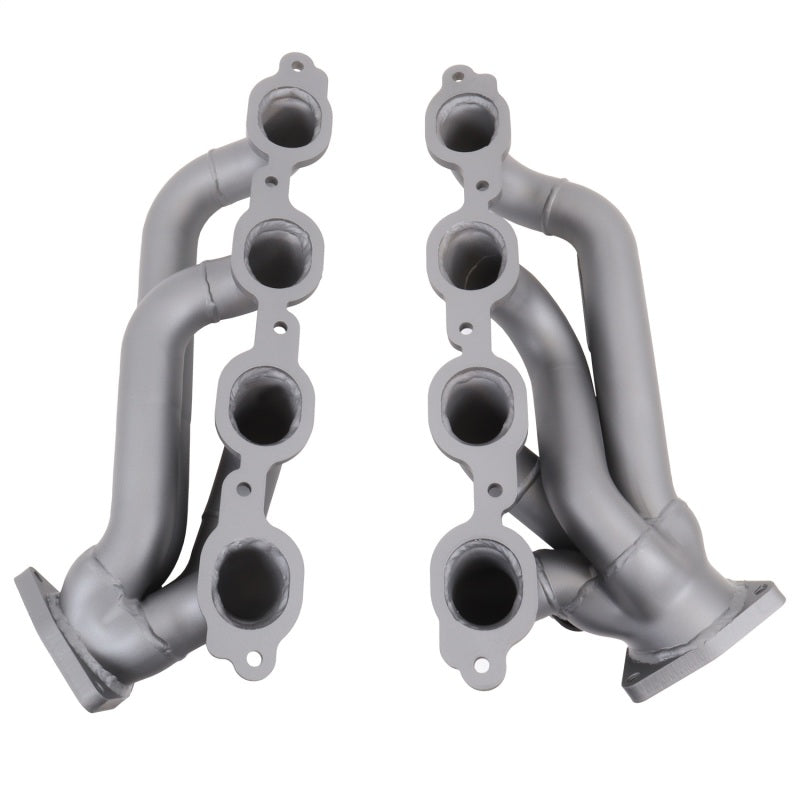 BBK 14-18 GM Truck 5.3/6.2 1 3/4in Shorty Tuned Length Headers - Titanium Ceramic — Photo - Unmounted