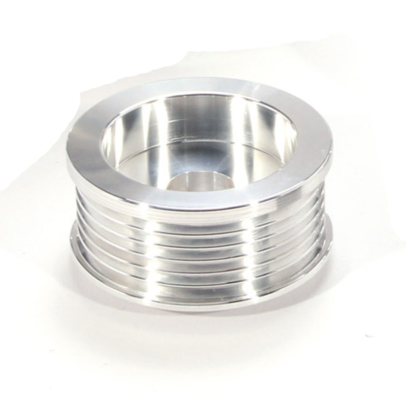 BBK 86-93 Mustang 5.0 Underdrive Pulley Kit - Lightweight CNC Billet Aluminum (3pc) — Photo - Unmounted