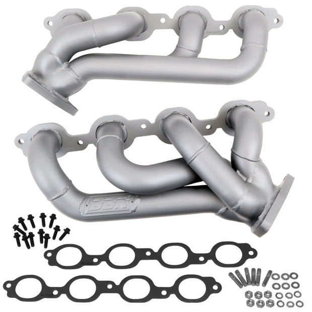 BBK 14-18 GM Truck 5.3/6.2 1 3/4in Shorty Tuned Length Headers - Titanium Ceramic — User 1