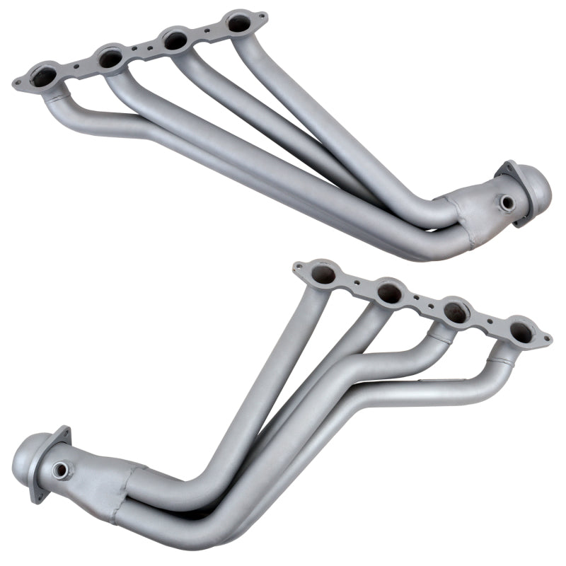 BBK 10-15 Camaro LS3 L99 Long Tube Exhaust Headers With Converters - 1-3/4 Chrome — Photo - Unmounted