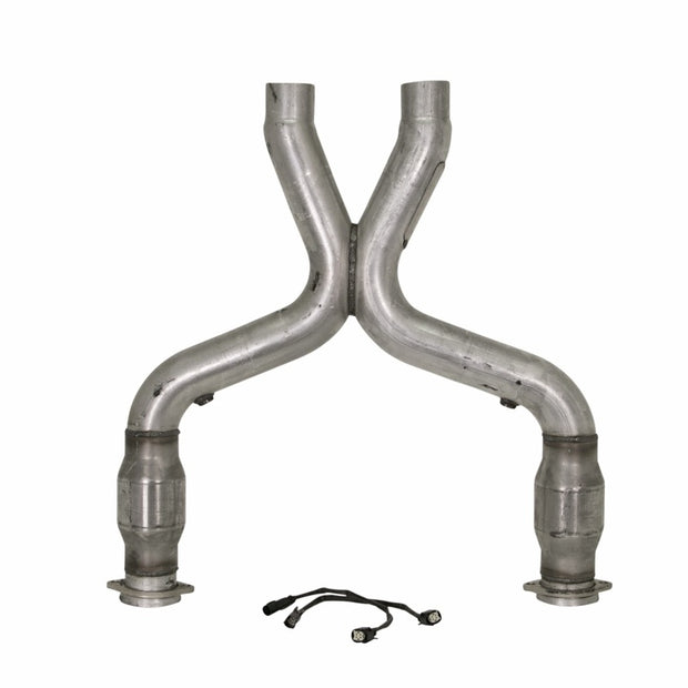 BBK 11-14 Mustang 5.0 Short Mid X Pipe With Catalytic Converters 3.0 For BBK Long Tube Headers — Photo - Primary