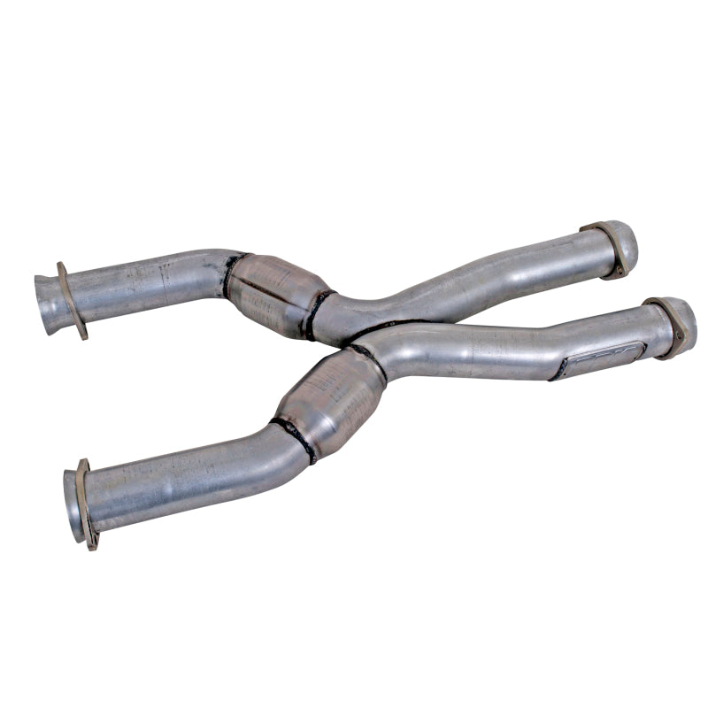 BBK 79-04 Mustang Coyote Swap Short Mid X Pipe w Catalytic Converters 3.0 For BBK Long Tube Headers — Photo - Primary