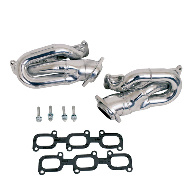 BBK 11-15 Ford Mustang 3.7L Shorty Tuned Length Headers - 1-5/8 Silver Ceramic (CARB EO 11-14 Only) — Photo - Primary