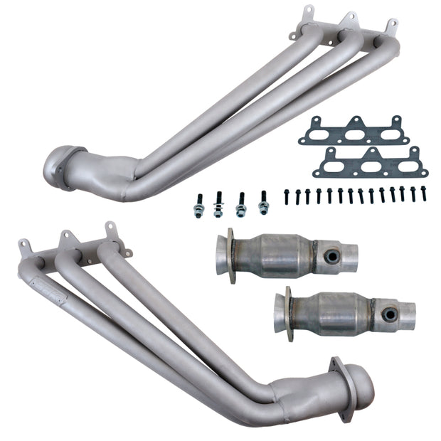 BBK 10-11 Camaro V6 Long Tube Exhaust Headers With Converters - 1-5/8 Chrome — Photo - Primary