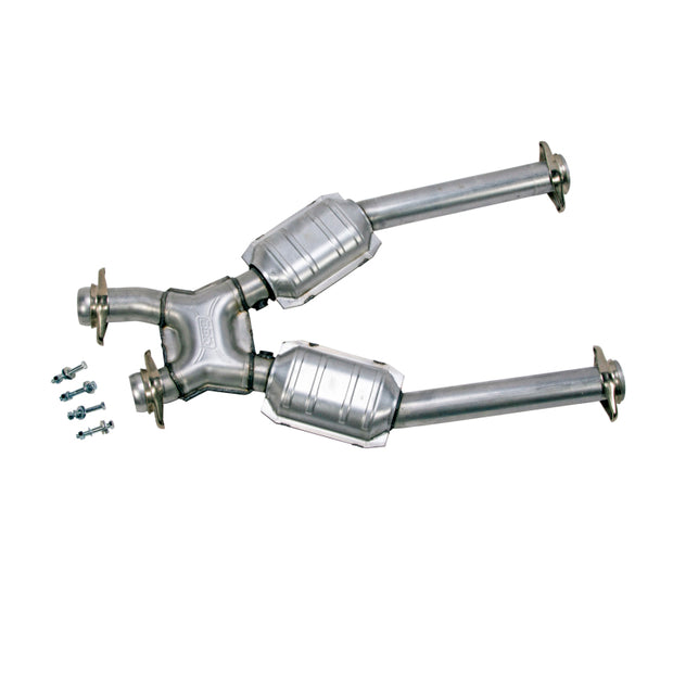 BBK 96-04 Mustang 4.6 GT / Cobra Short Mid X Pipe w Catalytic Converters 2-1/2 For Long Tube Headers — Photo - Primary