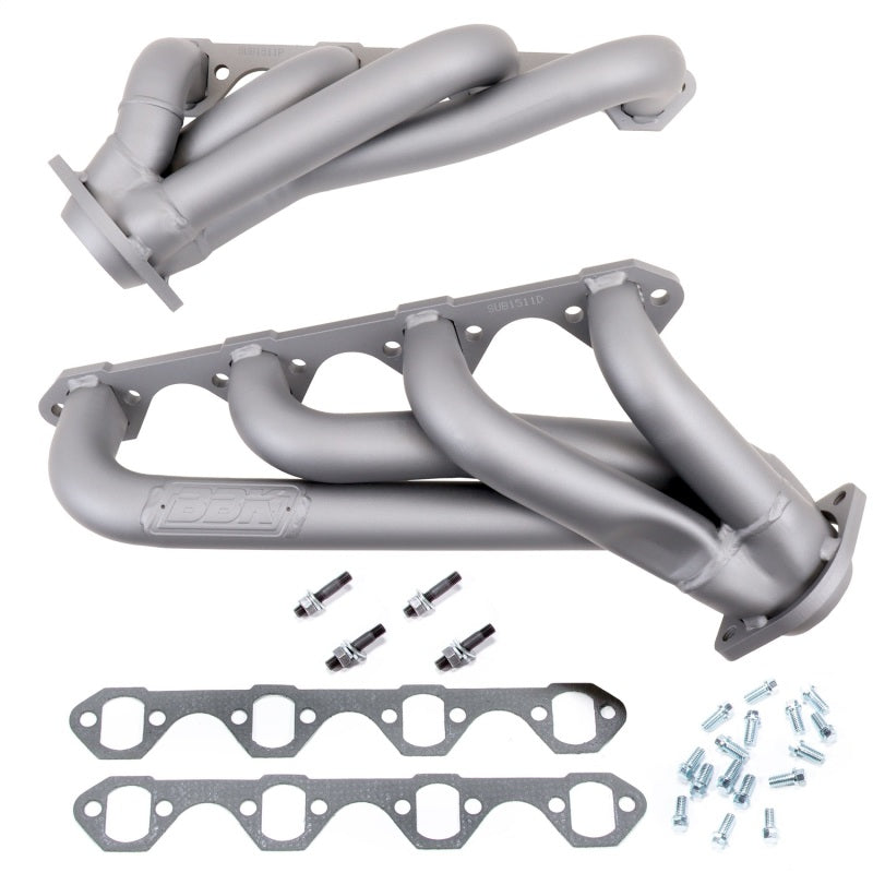 BBK 79-93 Mustang 351 Swap Shorty Unequal Length Exhaust Headers - 1-5/8 Titanium Ceramic — Photo - Unmounted