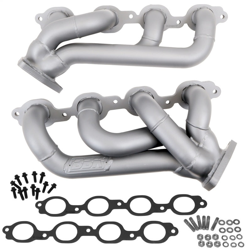 BBK 14-18 GM Truck 5.3/6.2 1 3/4in Shorty Tuned Length Headers - Titanium Ceramic — Photo - Primary
