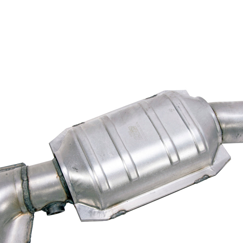 BBK 96-04 Mustang 4.6 GT / Cobra Short Mid X Pipe w Catalytic Converters 2-1/2 For Long Tube Headers — Photo - Unmounted