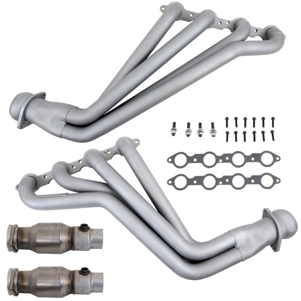 BBK 10-15 Camaro LS3 L99 Long Tube Exhaust Headers With Converters - 1-3/4 Chrome — Photo - Primary