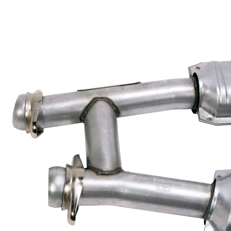 BBK 86-93 Mustang 5.0 High Flow H Pipe With Catalytic Converters - 2-1/2 — Photo - Unmounted