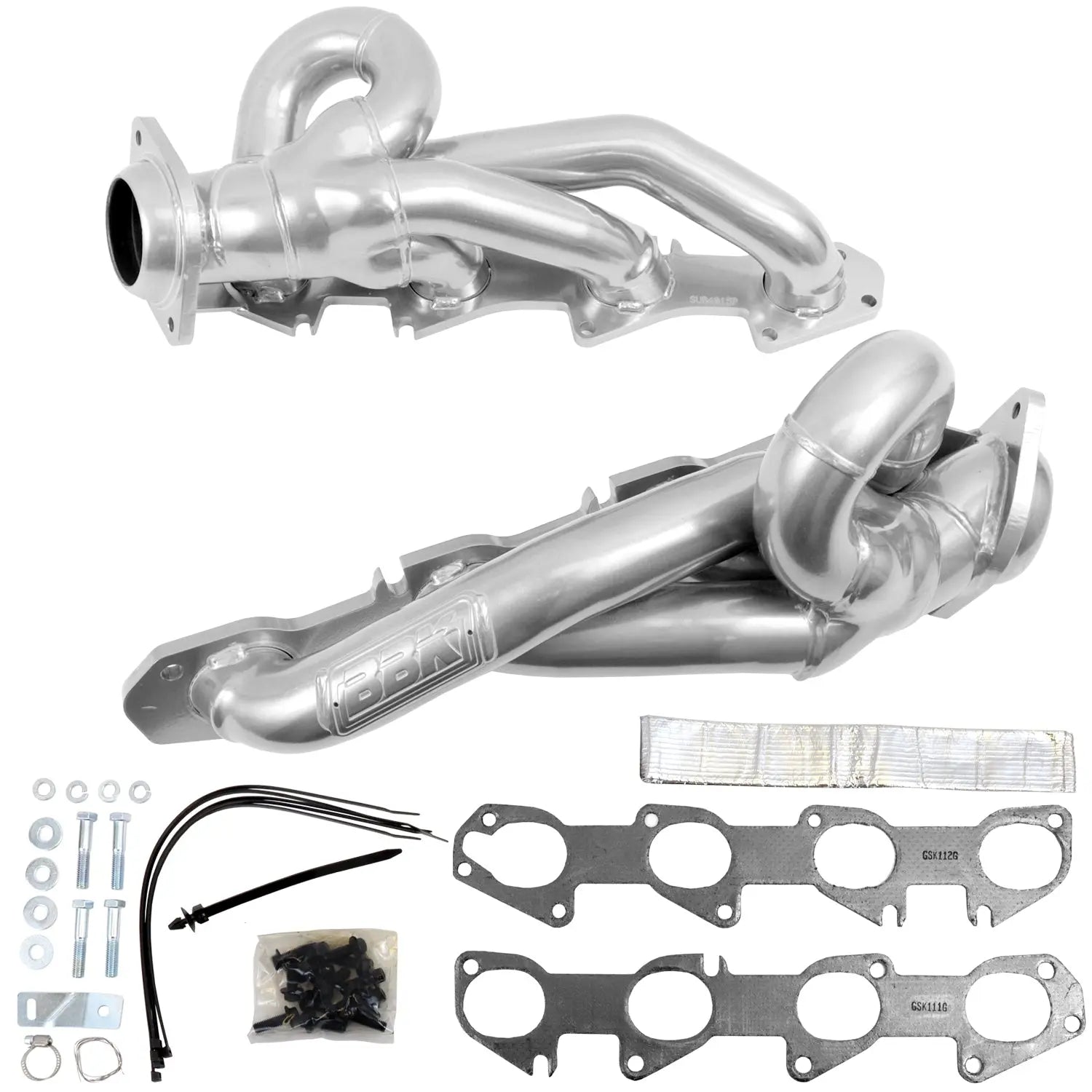 Dodge Ram 1500 5.7L Hemi Shorty Headers Polished Silver Ceramic 2019 To 2024