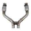Ford Mustang V6 High Flow Catted Short Mid H-Pipe For Long Tubes 15-17