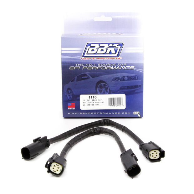 BBK 11-14 Mustang V6 GT Rear O2 Sensor Wire Harness Extensions 12 (pair) — Photo - Primary