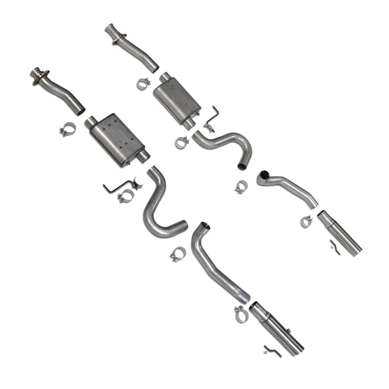 BBK 86-04 Mustang Cat Back Kit Varitune Mufflers Stainless Steel Tips — Photo - Primary