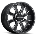 Raceline A77 Mamba 15x7in / 4x156 BP / 5mm Offset / 132.5mm Bore - Black & Machined Wheel