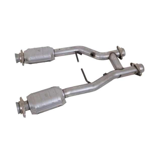BBK 96-04 Mustang 4.6 GT / Cobra Short Mid H Pipe w Catalytic Converters 2-1/2 For Long Tube Headers — Photo - Primary