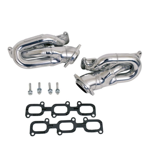 BBK 11-15 Ford Mustang 3.7L Shorty Tuned Length Headers - 1-5/8 Silver Ceramic (CARB EO 11-14 Only) — Photo - Primary