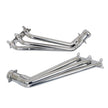 BBK 10-11 Camaro V6 Long Tube Exhaust Headers With Converters - 1-5/8 Chrome — Photo - Unmounted