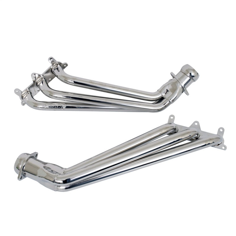 BBK 10-11 Camaro V6 Long Tube Exhaust Headers With Converters - 1-5/8 Chrome — Photo - Unmounted