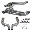 BBK 15-23 Ford Mustang GT 5.0 1-7/8in Headers w/High Flow Catted Mid Pipe (Silver Ceramic) — Photo - Primary