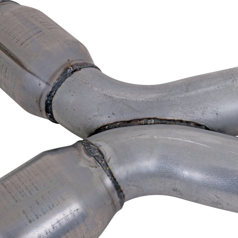 BBK 79-04 Mustang Coyote Swap Short Mid X Pipe w Catalytic Converters 3.0 For BBK Long Tube Headers — Photo - Unmounted