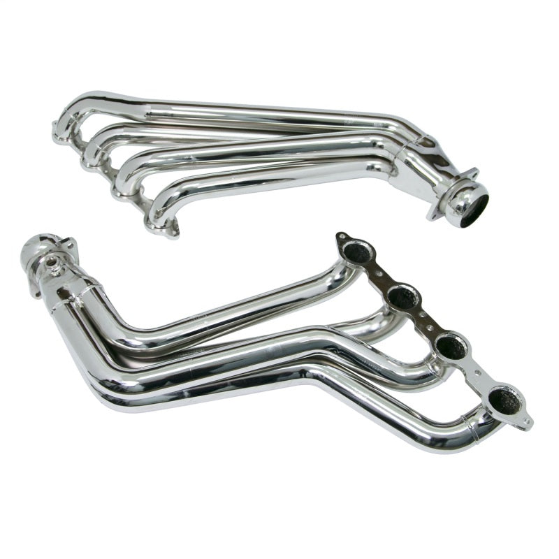 BBK 10-15 Camaro LS3 L99 Long Tube Exhaust Headers With Converters - 1-3/4 Chrome — Photo - Unmounted