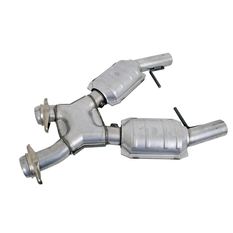 BBK 96-98 Mustang 4.6 GT High Flow X Pipe With Catalytic Converters - 2-1/2 — Photo - Unmounted