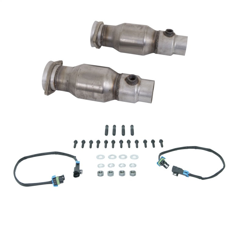 BBK 10-15 Camaro LS3 L99 Long Tube Exhaust Headers With Converters - 1-3/4 Chrome — Photo - Unmounted