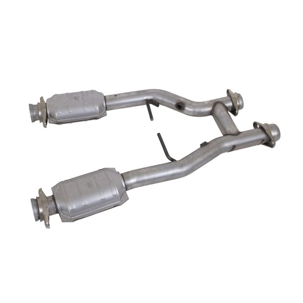 BBK 96-04 Mustang 4.6 GT / Cobra Short Mid H Pipe w Catalytic Converters 2-1/2 For Long Tube Headers — Photo - Primary